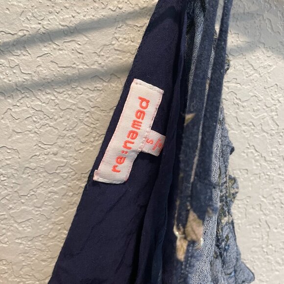 Re: Named Flower Print Navy Blue Shorts Romper Small - Picture 3 of 5